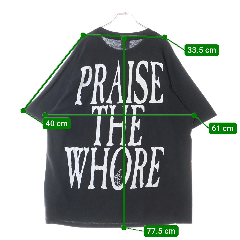VINTAGE(ヴィンテージ) 90S CRADLE OF FILTH PRAISE THE WHORE クレイドルオブフィルス 両面プリント 半袖Tシャツ ブラック