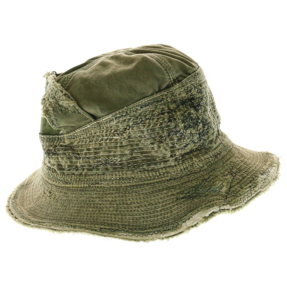 KAPITAL(キャピタル) 老人と海 HAT クラッシュリメイクデザイン バケットハット キャップ EK-1499XH カーキ