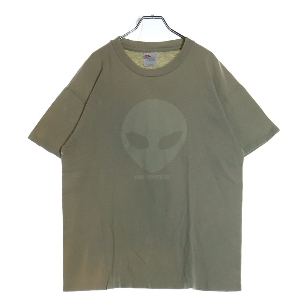 VINTAGE(ヴィンテージ) 90S FOO FIGHTERS ALIEN フーファイターズ エイリアン プリント 半袖Tシャツ カーキ