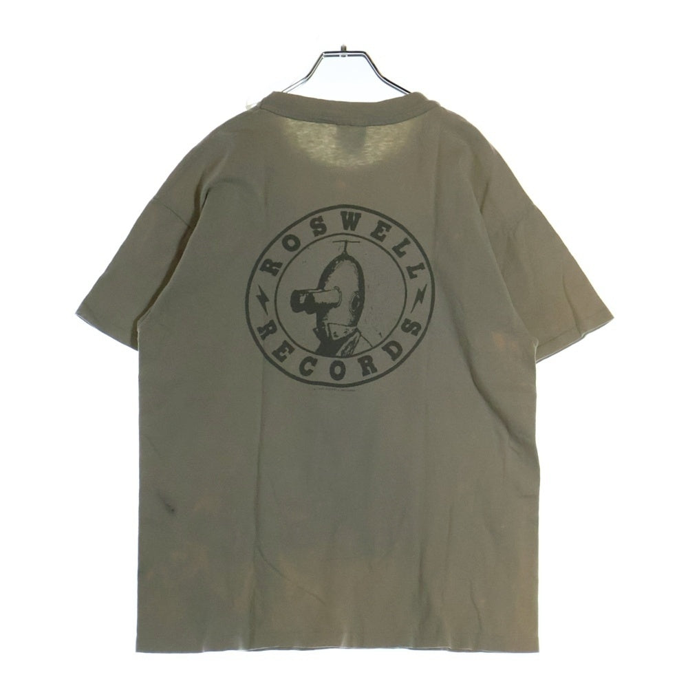 VINTAGE(ヴィンテージ) 90S FOO FIGHTERS ALIEN フーファイターズ エイリアン プリント 半袖Tシャツ カーキ