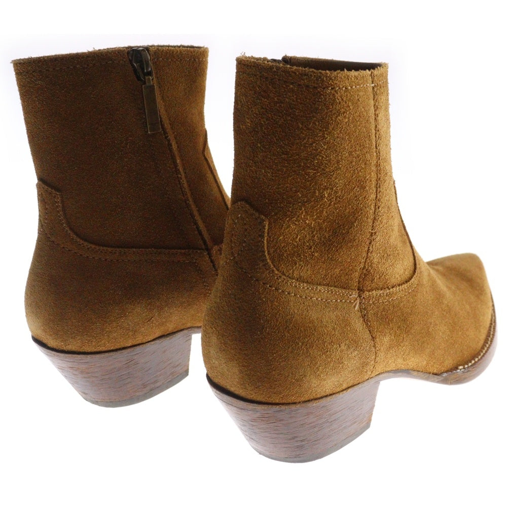 SAINT LAURENT PARIS(サンローランパリ) スウェードレザー サイドジップ ウエスタンルーカスブーツ 530824 ブラウン
