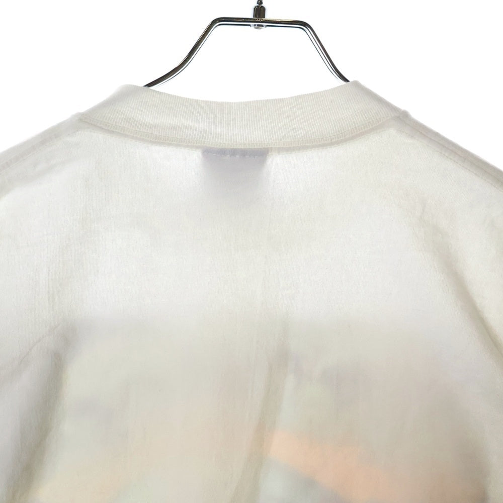 VINTAGE(ヴィンテージ) 90s Salvador Dali 新人類の誕生を見つめる地政学の子供 アートプリント 長袖Tシャツ ホワイト