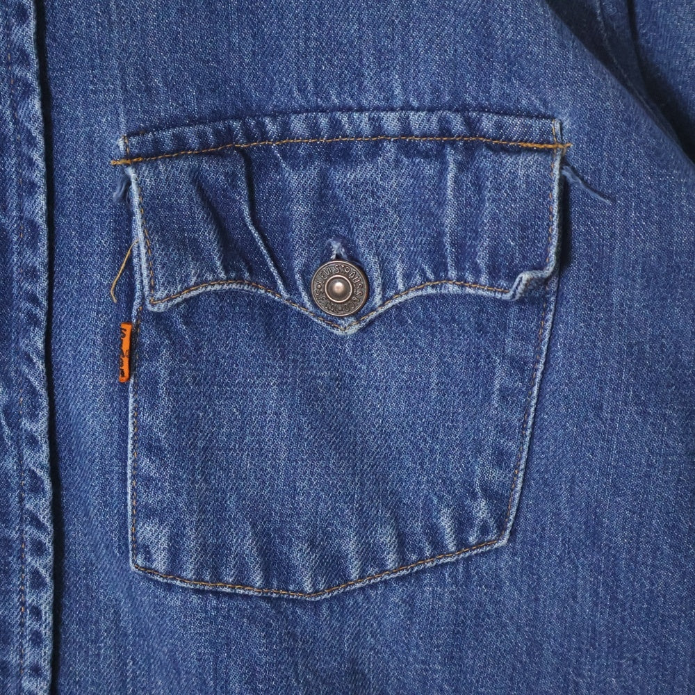 Levi's(リーバイス) 70S オレンジタブ デニム ロングスリーブ 長袖シャツ インディゴ