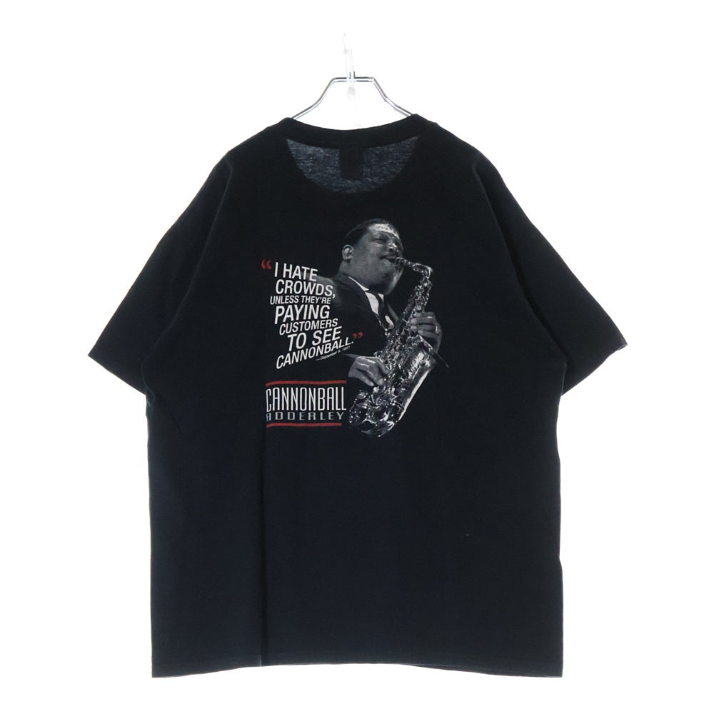 VINTAGE(ヴィンテージ) 00s JULIAN EDWIN CANNONBALL ADDERLEY 両面プリント 半袖Tシャツ カットソー ブラック