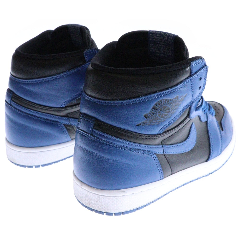 NIKE(ナイキ) AIR JORDAN 1 RETRO HIGH OG エアジョーダン1 レトロ ダークマリーナブルー ハイカットスニーカー ブラック/ブルー 555088-404 US9/27cm