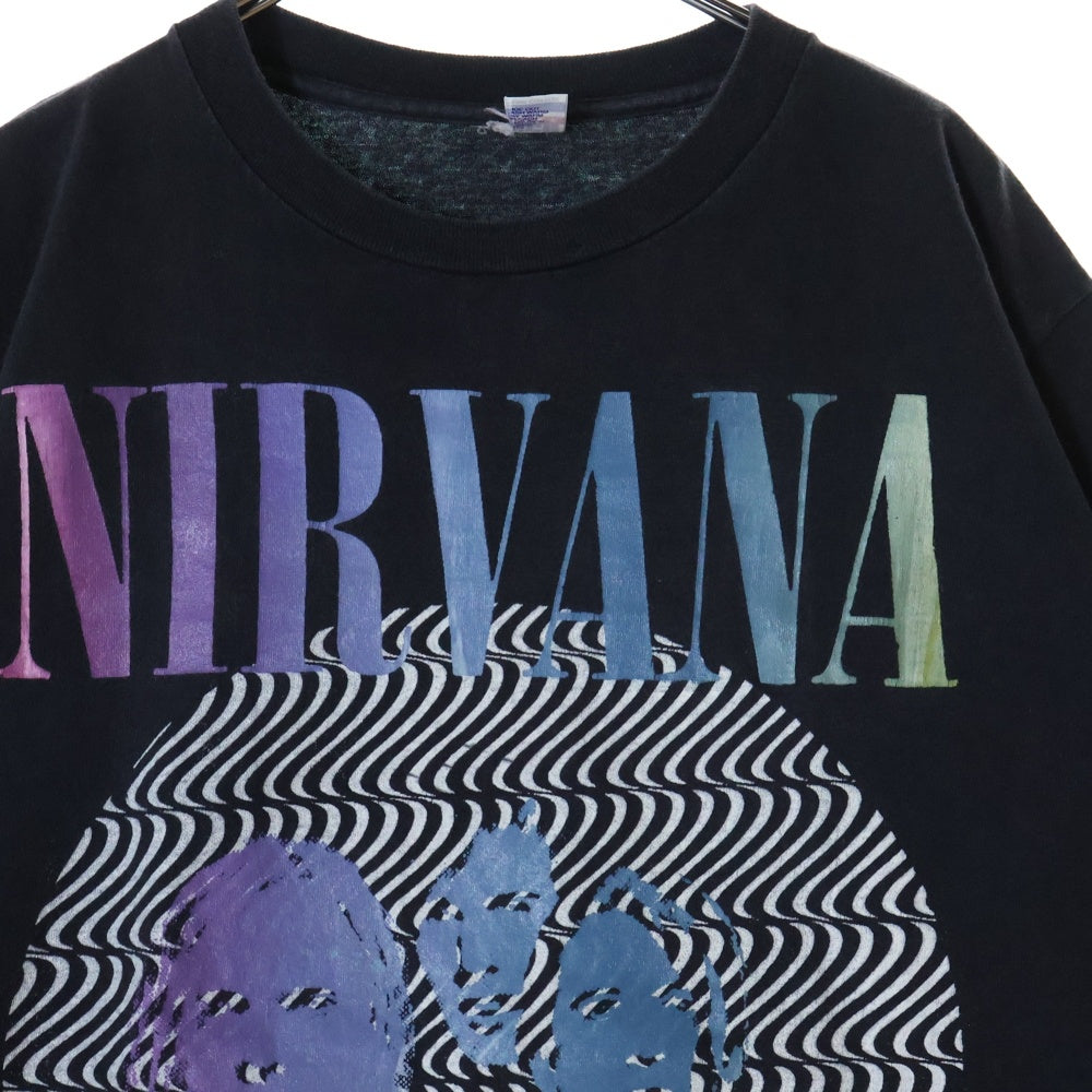 VINTAGE(ヴィンテージ) 90S NIRVANA NEVERMIND BOOTLEG ネバーマインド ブートレグ 両面プリント 半袖Tシャツ ブラック