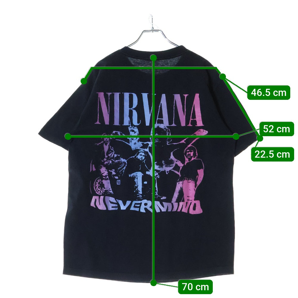 VINTAGE(ヴィンテージ) 90S NIRVANA NEVERMIND BOOTLEG ネバーマインド ブートレグ 両面プリント 半袖Tシャツ ブラック