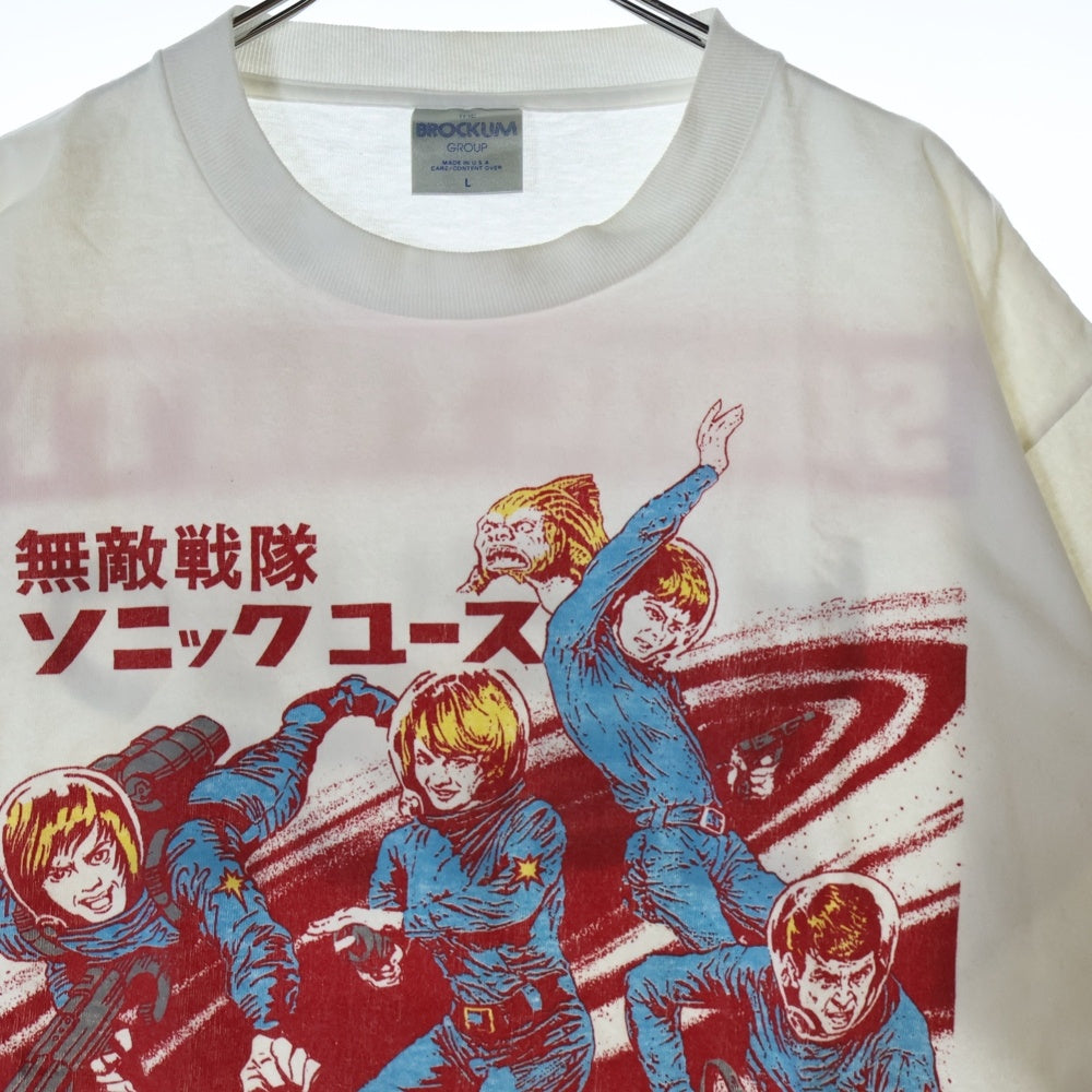 VINTAGE(ヴィンテージ) 90S SONIC YOUTH 無敵戦隊 ソニックユース ヒステリック コミックス 1992 両面プリント 半袖Tシャツ ホワイト