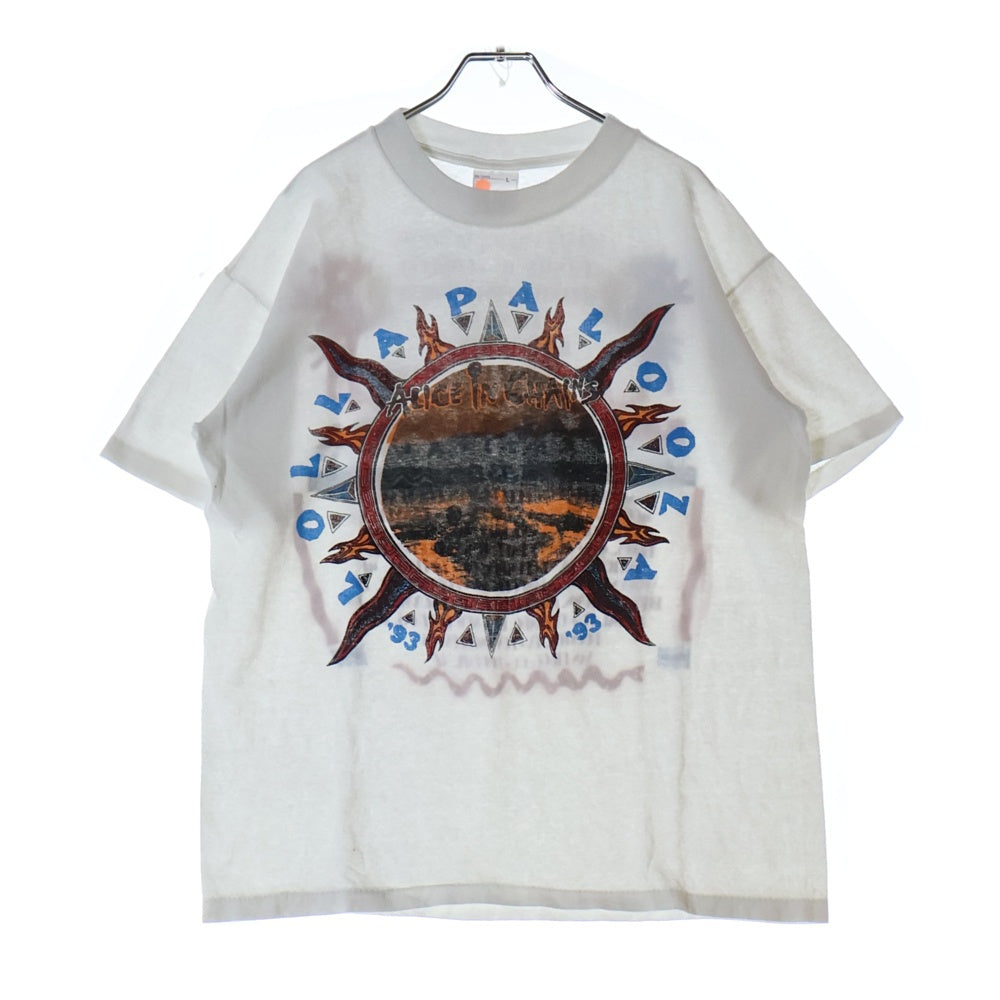 VINTAGE(ヴィンテージ) 90s ALICE IN CHAINS LOLLA PALOOZA BOOTLEG SOLAR アリスインチェイン ロラパルーザ ブートレグ 半袖Tシャツ カットソー ホワイト