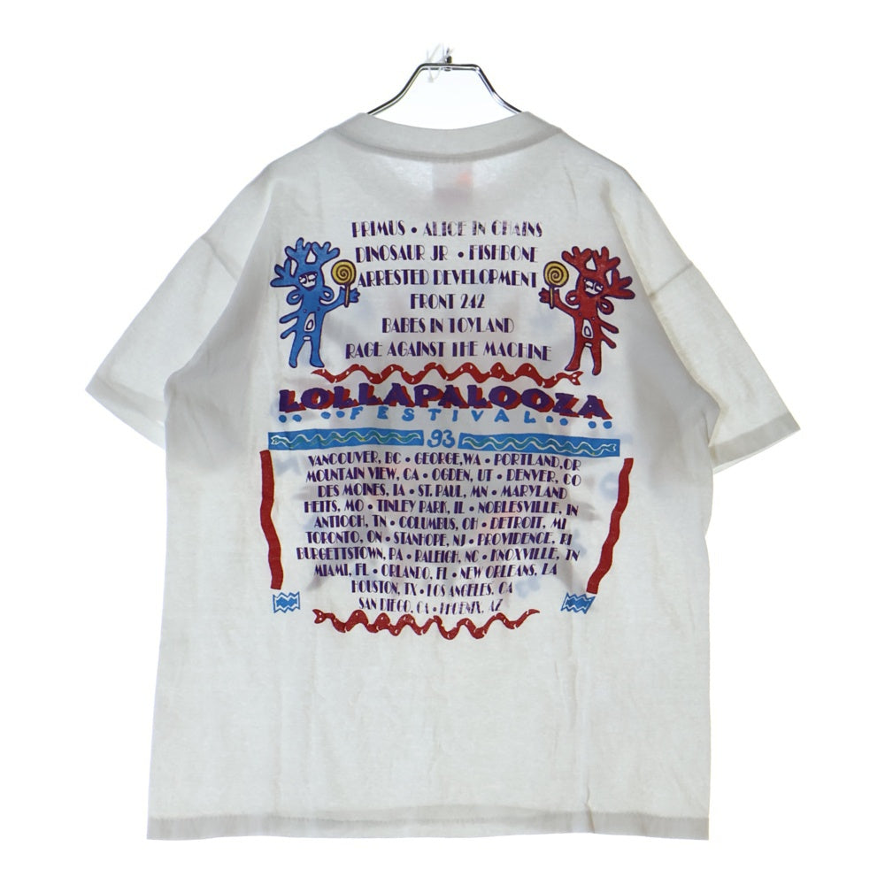 VINTAGE(ヴィンテージ) 90s ALICE IN CHAINS LOLLA PALOOZA BOOTLEG SOLAR アリスインチェイン ロラパルーザ ブートレグ 半袖Tシャツ カットソー ホワイト