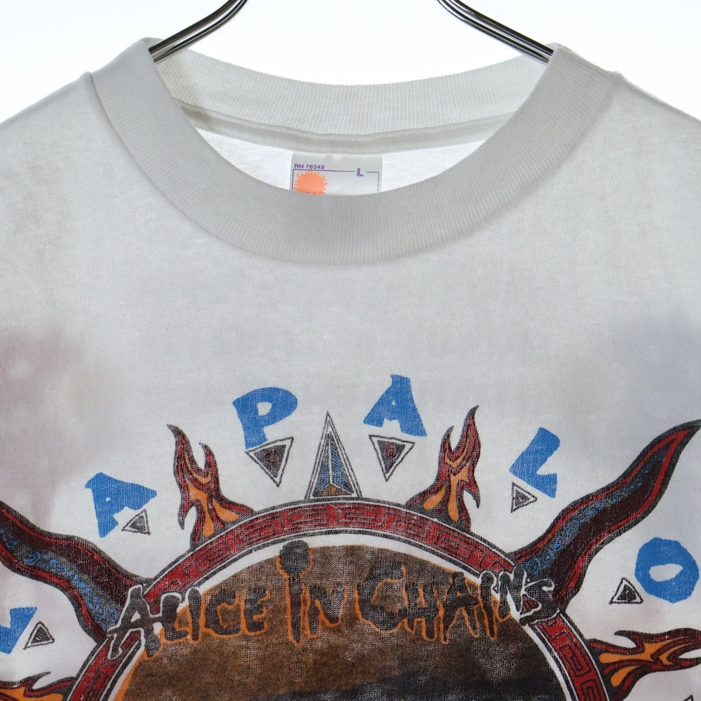 VINTAGE(ヴィンテージ) 90s ALICE IN CHAINS LOLLA PALOOZA BOOTLEG SOLAR アリスインチェイン ロラパルーザ ブートレグ 半袖Tシャツ カットソー ホワイト