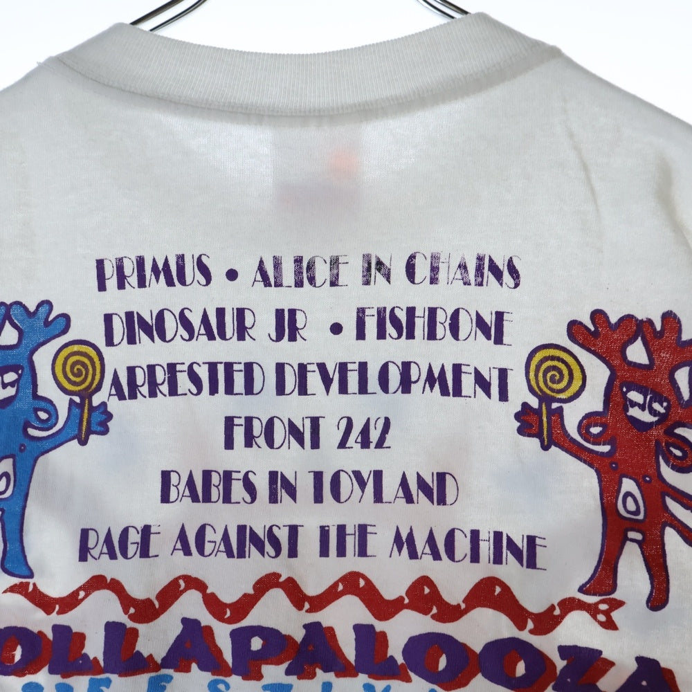 VINTAGE(ヴィンテージ) 90s ALICE IN CHAINS LOLLA PALOOZA BOOTLEG SOLAR アリスインチェイン ロラパルーザ ブートレグ 半袖Tシャツ カットソー ホワイト