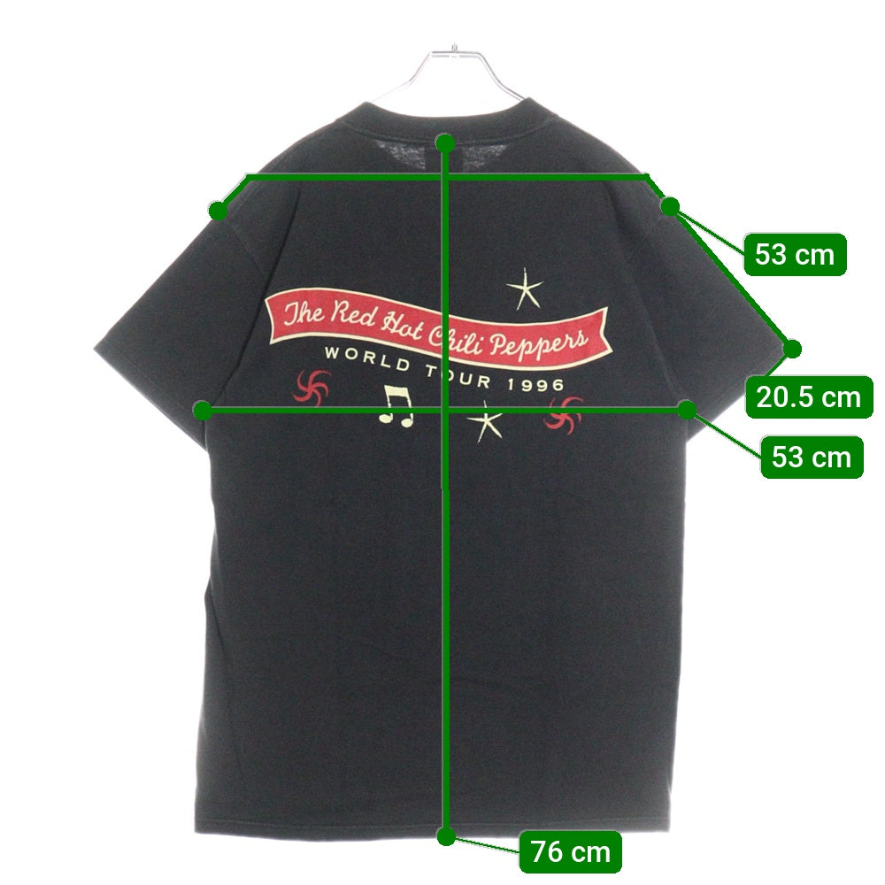 VINTAGE(ヴィンテージ) 90S RED HOT CHILI PEPPERS ONE HOT MINUTE レッドホットチリペッパーズ ワンホットミニッツ 両面プリント 半袖Tシャツ ブラック