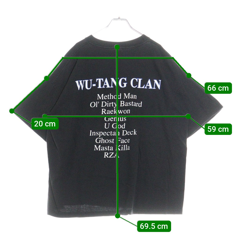 VINTAGE(ヴィンテージ) 90S WU-TANG CLAN WU-TANG MEMBER ウータンクラン 両面プリント 半袖Tシャツ ブラック