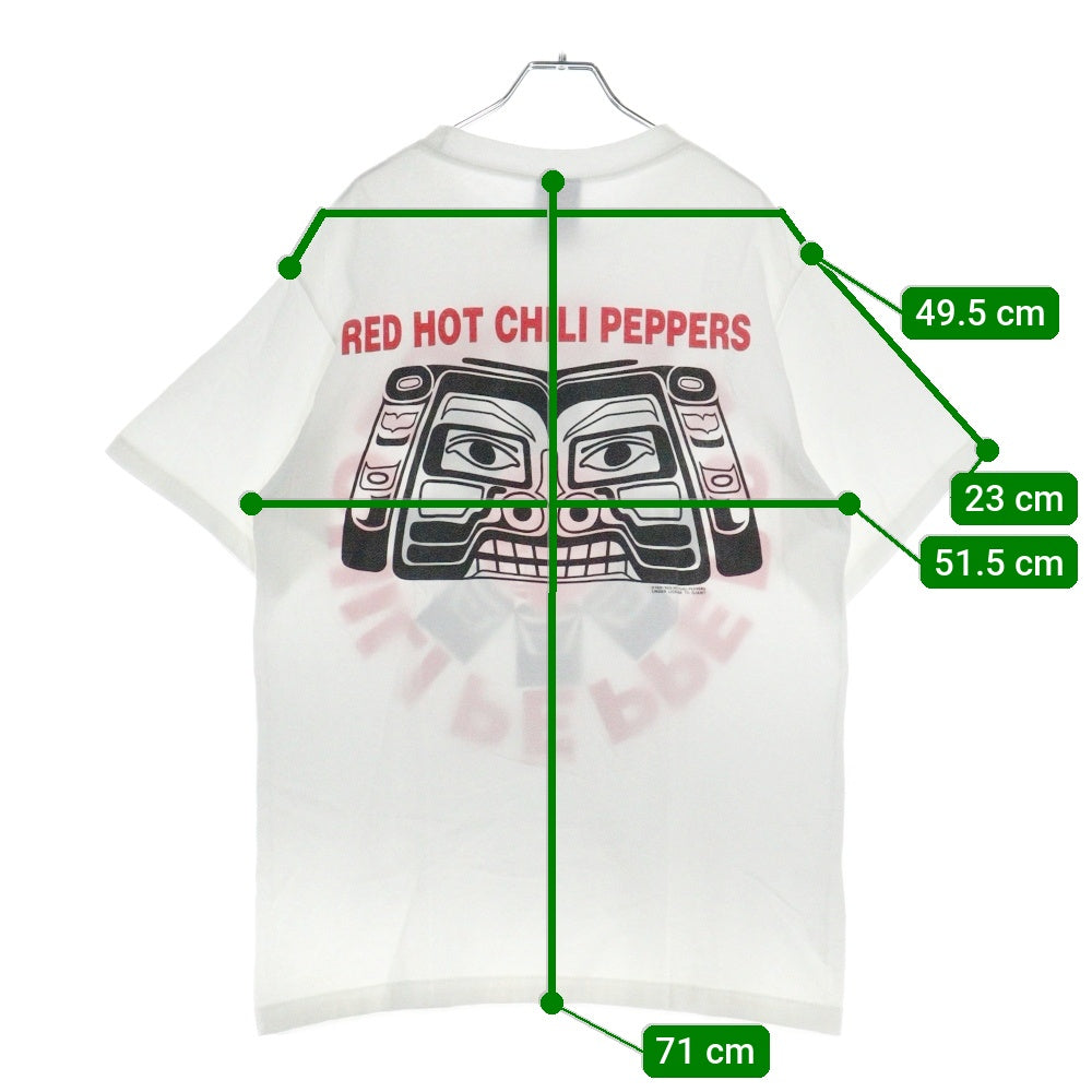 VINTAGE(ヴィンテージ) 90S Red Hot Chili Peppers Double Side Aztec レッドホットチリペッパーズ 両面プリント 半袖Tシャツ ホワイト