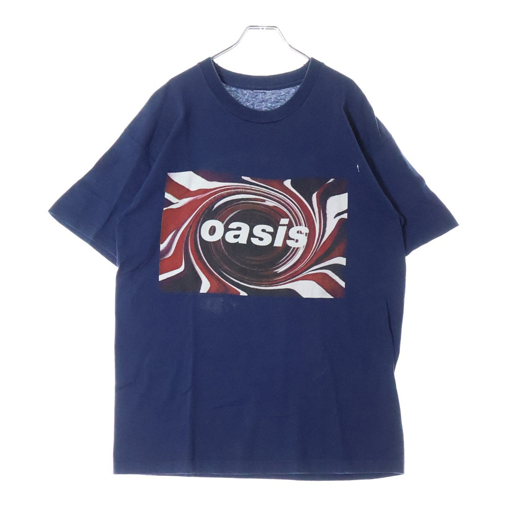 VINTAGE(ヴィンテージ) 90S OASIS UNION JACK LOGO オアシス ユニオンジャックロゴプリント 半袖Tシャツ ネイビー