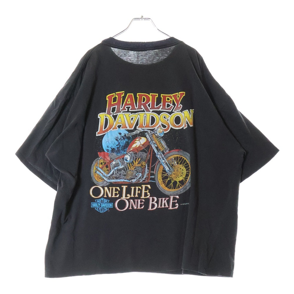 VINTAGE(ヴィンテージ) 90S Harley-Davidson ハーレーダビッドソン 両面プリント 半袖Tシャツ ブラック