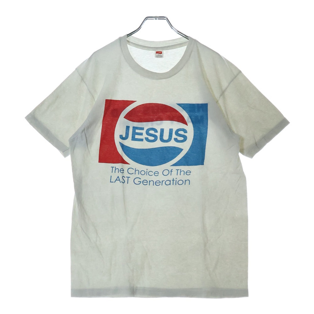 VINTAGE(ヴィンテージ) 80s JESUS The Choice For A Saved Generation TEE フロントプリント半袖Tシャツ カットソー ホワイト