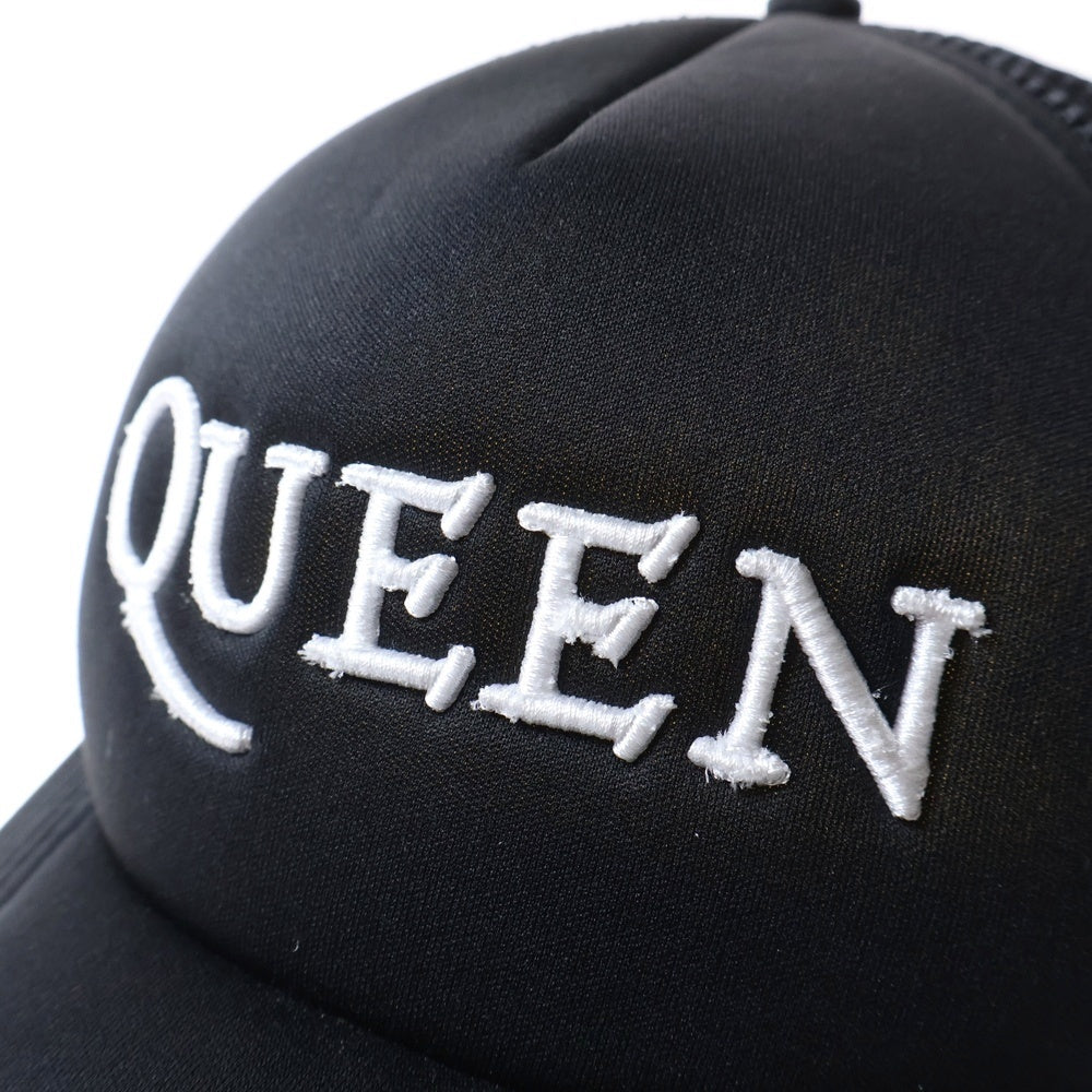 VINTAGE(ヴィンテージ) 00s Queen official merch 2008 クイーン ロゴキャップ メッシュバック ハット 帽子 ブラック