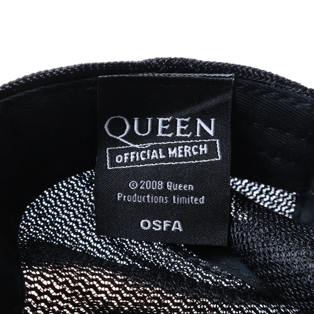VINTAGE(ヴィンテージ) 00s Queen official merch 2008 クイーン ロゴキャップ メッシュバック ハット 帽子 ブラック