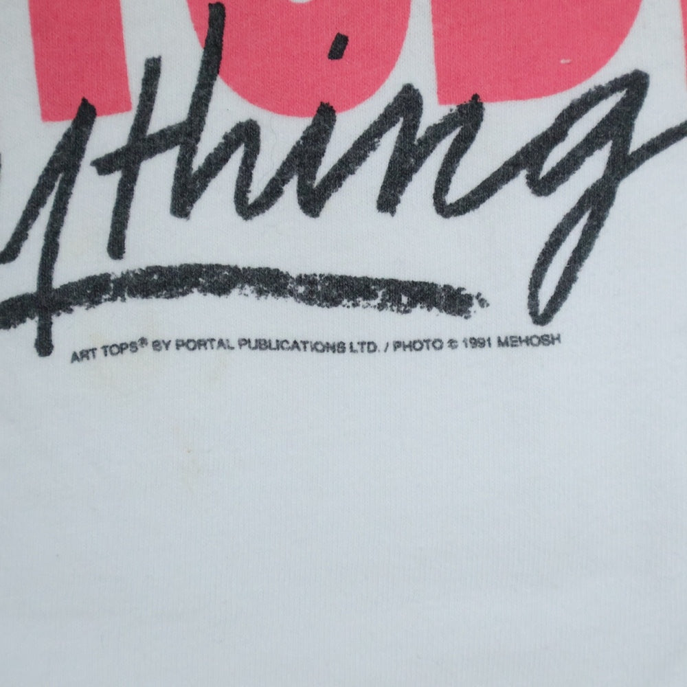 VINTAGE(ヴィンテージ) 90s ATTITUDE TEE ダルメシアン フロントプリント半袖Tシャツ カットソー ホワイト