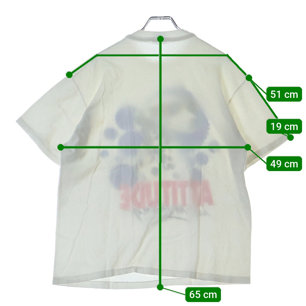 VINTAGE(ヴィンテージ) 90s ATTITUDE TEE ダルメシアン フロントプリント半袖Tシャツ カットソー ホワイト