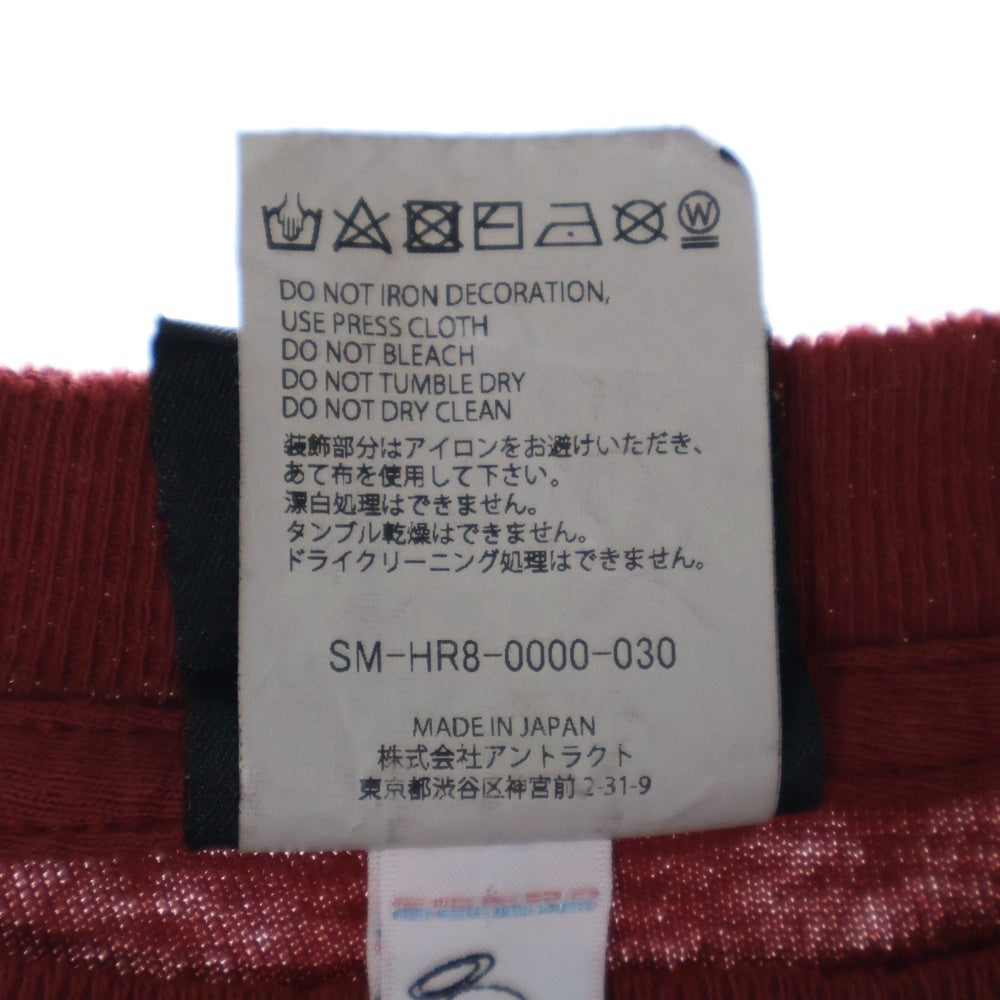 SAINT MICHAEL(セントマイケル) 25SS ? SS TEE SM-HR8-0000-030 ?プリントTシャツ 半袖カットソー バーガンディ