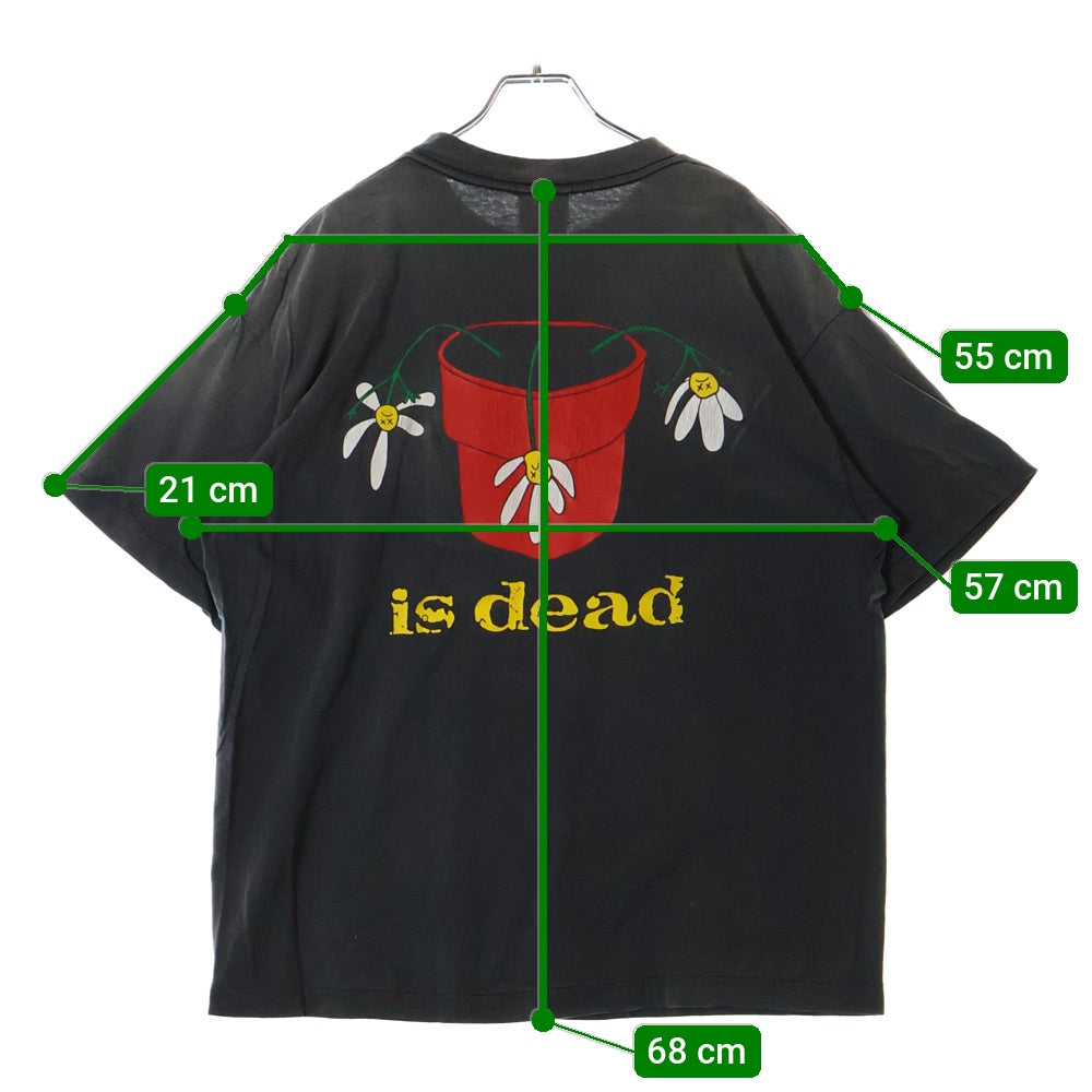 SAINT MICHAEL(セントマイケル) 25AW DE LA SOUL DLS_SS TEE SM-HR1-0000-C18 デラ ソウル 両面プリント半袖Tシャツ カットソー ダークグレー