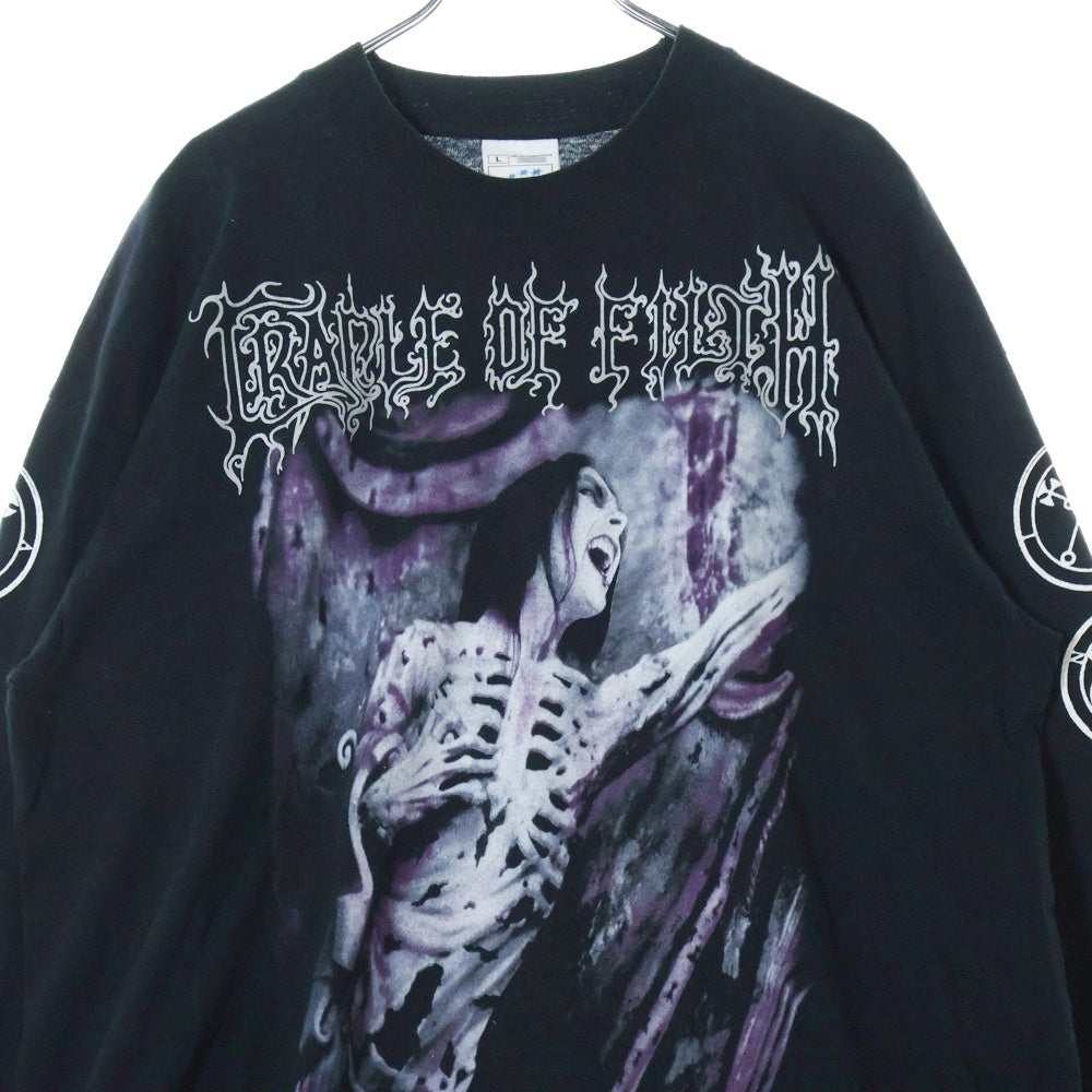 VINTAGE(ヴィンテージ) CRADLE OF FILTH TOTAL FUCKING DARKNESS クレイドルオブフィルス 両面プリント ロングスリーブ 長袖Tシャツ