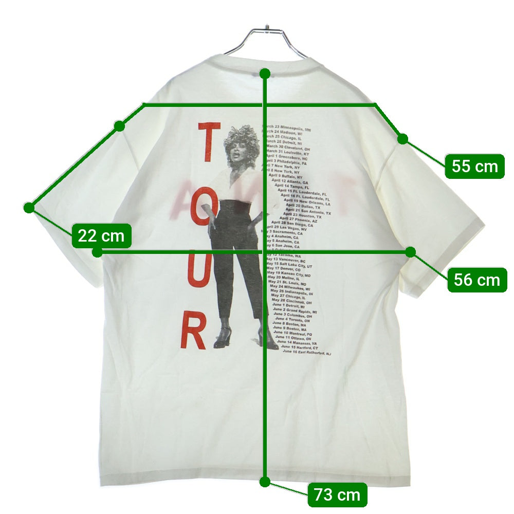 VINTAGE(ヴィンテージ) 90-00S TINA TURNER TWENTY FOUR SEVEN 両面プリント 半袖Tシャツ