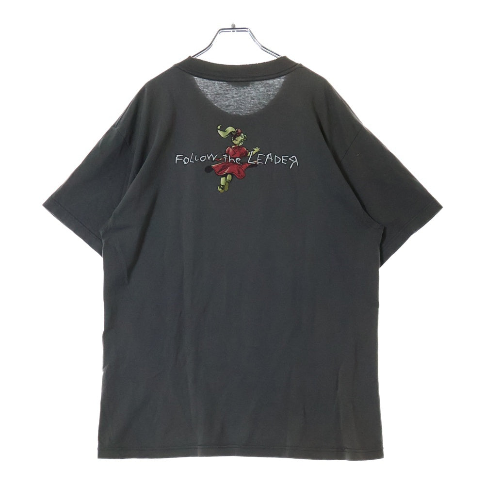 VINTAGE(ヴィンテージ) 90S KORN KORN FOLLOW THE LEADER コーン 両面プリント 半袖Tシャツ カットソー グレー