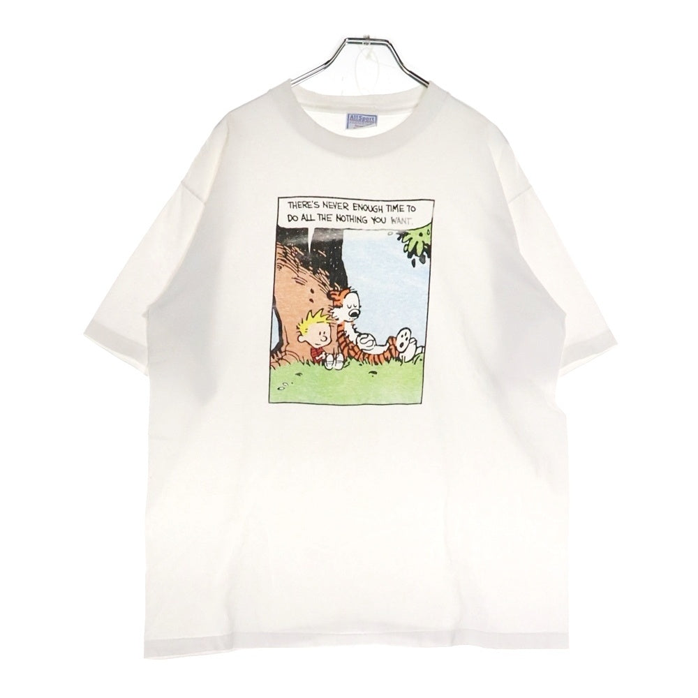 VINTAGE(ヴィンテージ) 90S calvin & hobbes カルビンとホッブス プリント 半袖Tシャツ ホワイト