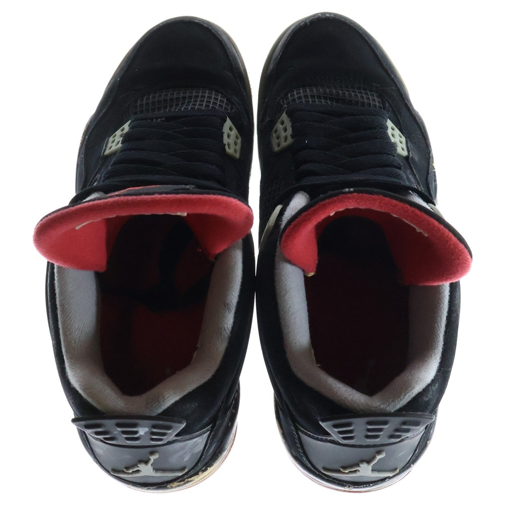 NIKE(ナイキ) 【観賞用】AIR JORDAN 4 RETRO 308497-089 エア ジョーダン 4 レトロ ブレッド 2012 スニーカー シューズ ブラック US8.5/26.5cm