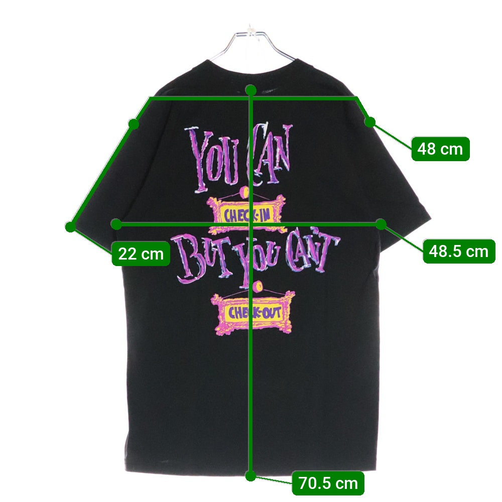 VINTAGE(ヴィンテージ) DISNEY THE TWILIGHT ZONE TOWER OF TERROR ディズニー タワーオブテラー 半袖Tシャツ ブラック