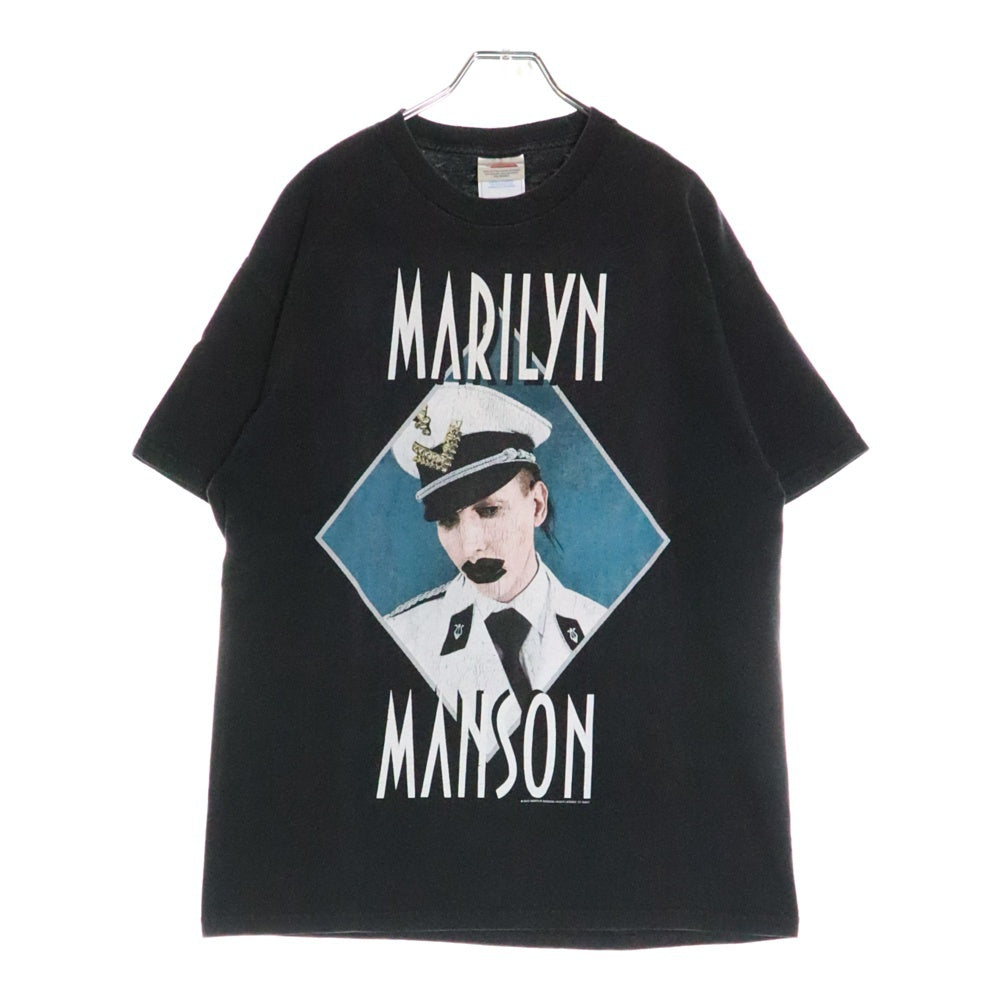 VINTAGE(ヴィンテージ) 00s MARILYN MANSON GROTESK BURLESK TOUR マリリンマンソン グロテスク バーレスク Tシャツ 半袖 カットソー ブラック