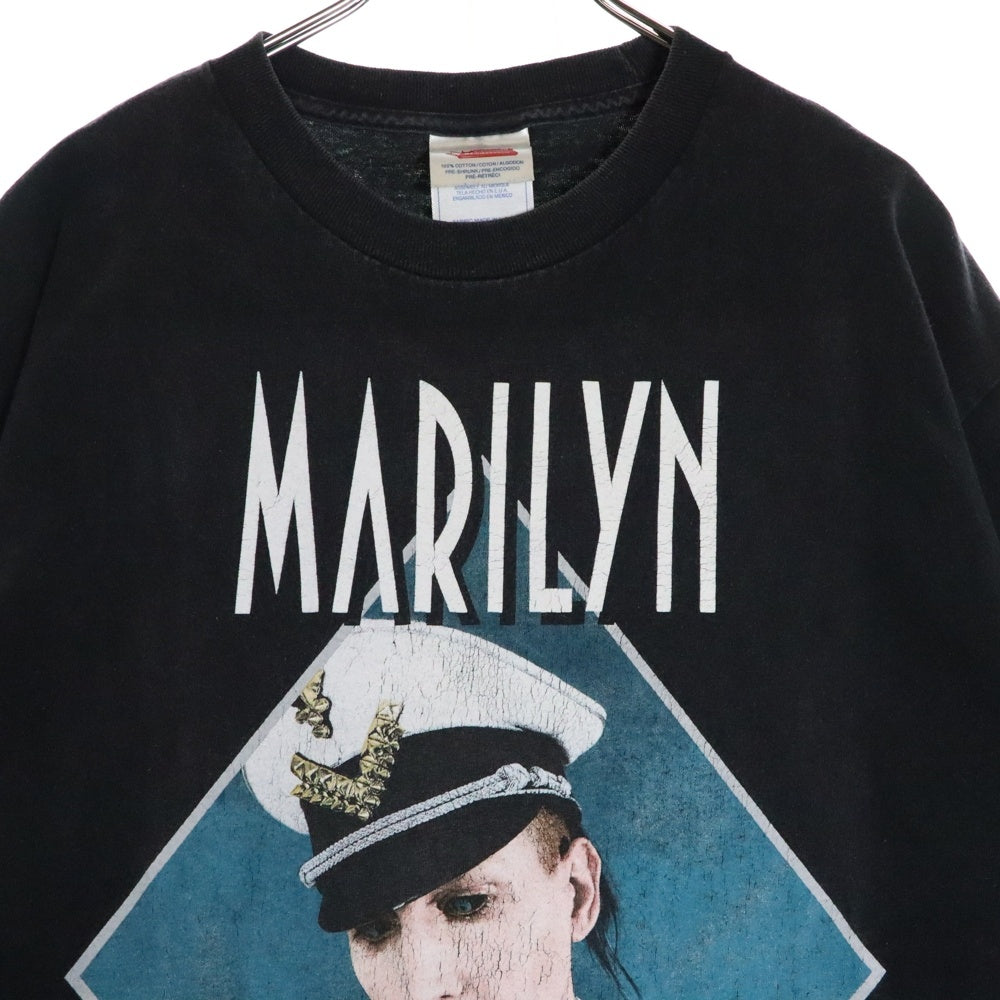VINTAGE(ヴィンテージ) 00s MARILYN MANSON GROTESK BURLESK TOUR マリリンマンソン グロテスク バーレスク Tシャツ 半袖 カットソー ブラック