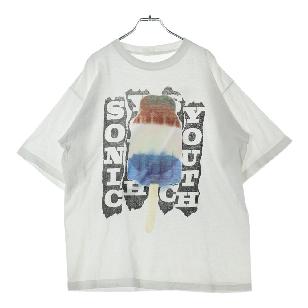 VINTAGE(ヴィンテージ) 90S SONIC YOUTH BOMB POP ICE ソニックユース アイスクリーム 両面プリント 半袖Tシャツ ホワイト