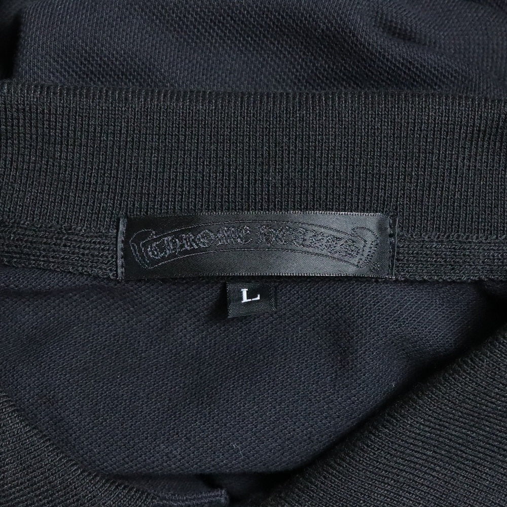 CHROME HEARTS(クロムハーツ) OLD クロスボールボタン 半袖ポロシャツ ブラック