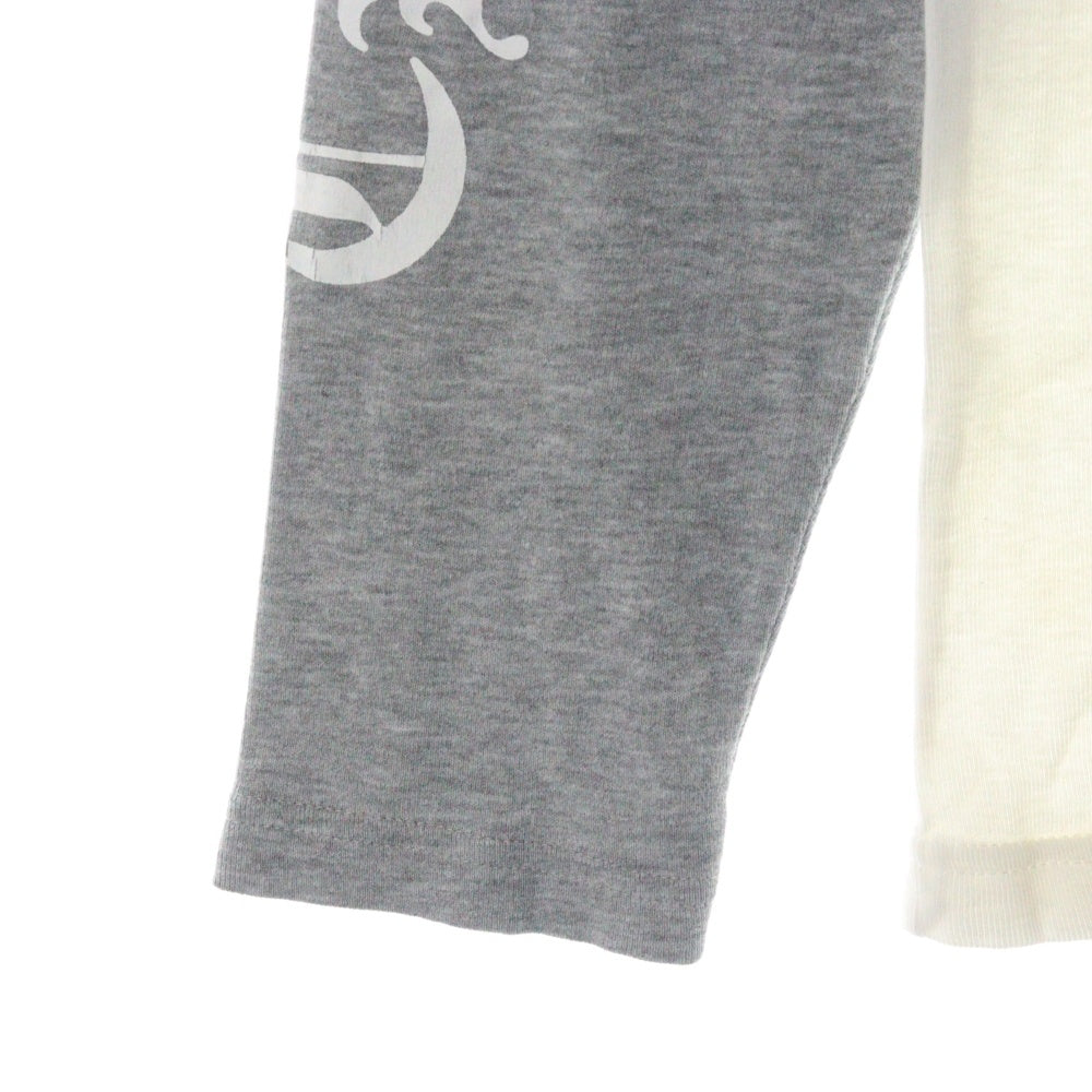 CHROME HEARTS(クロムハーツ) OLD 星条旗プリント ラグランスリーブ 長袖Tシャツ グレー