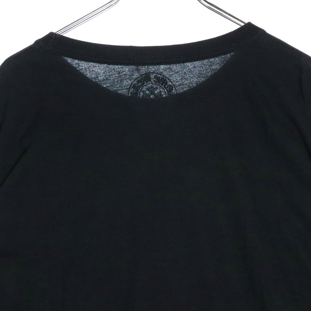 CHROME HEARTS(クロムハーツ) Brown Neck Logo L/S ネックロゴプリント ロングスリーブ 長袖Tシャツ ブラック