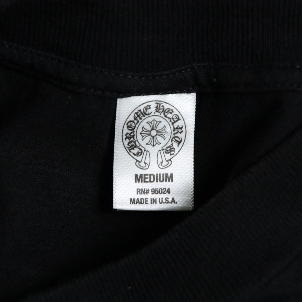 CHROME HEARTS(クロムハーツ) American Flag 星条旗プリント ロングスリーブ 長袖Tシャツ ブラック