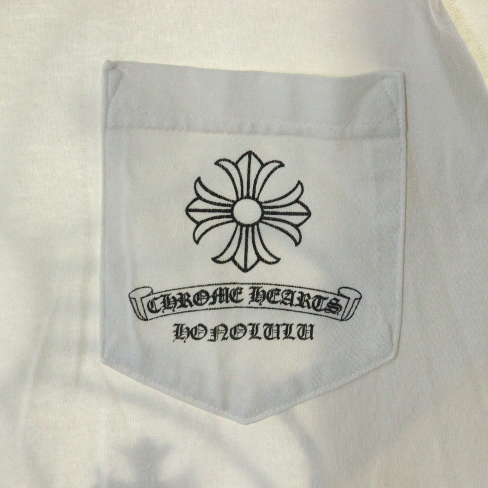 CHROME HEARTS(クロムハーツ) CH PLS L/S CHプラス 両面プリント ロングスリーブ 長袖Tシャツ ホワイト