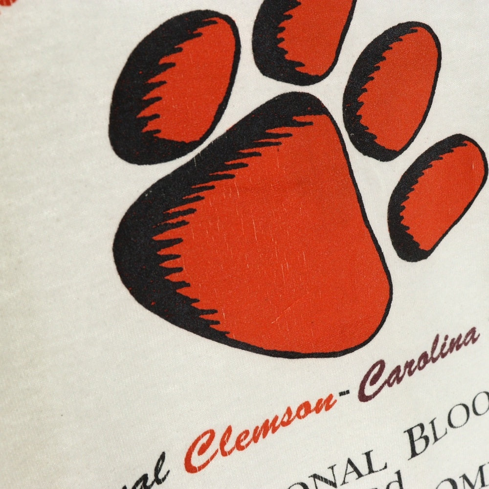VINTAGE(ヴィンテージ) 90S CLEMSON カレッジプリント 半袖Tシャツ ホワイト