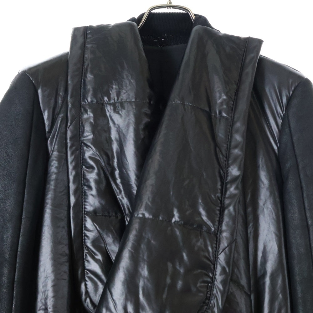 Rick Owens(リックオウエンス) OLMAR and MIRTA オルターアンドマリータ 異素材切替 ベルトデザイン 変形 中綿ジャケット ブラック