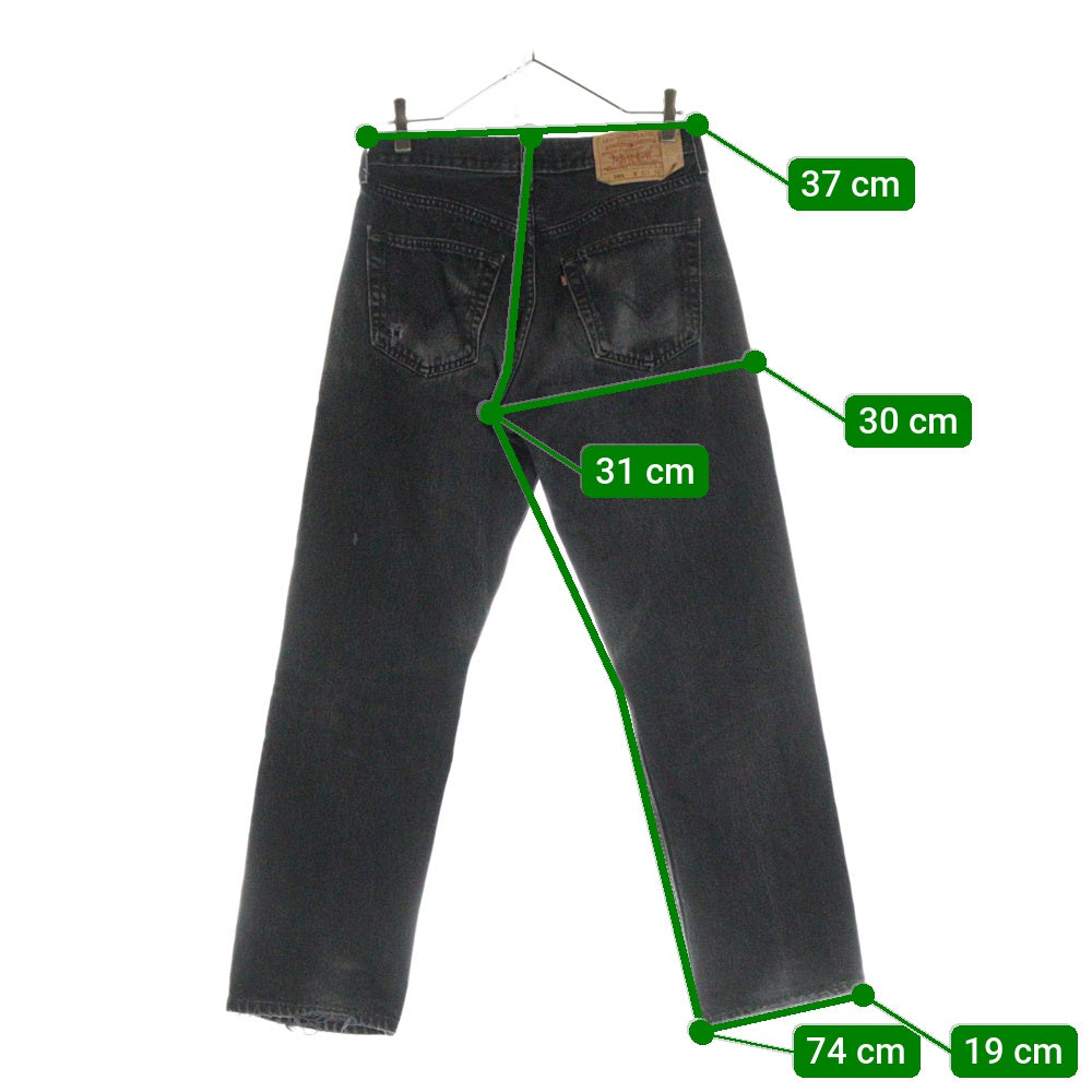 Levi's(リーバイス) 90S 501 ボタンフライ ストレートデニムパンツ ブラック
