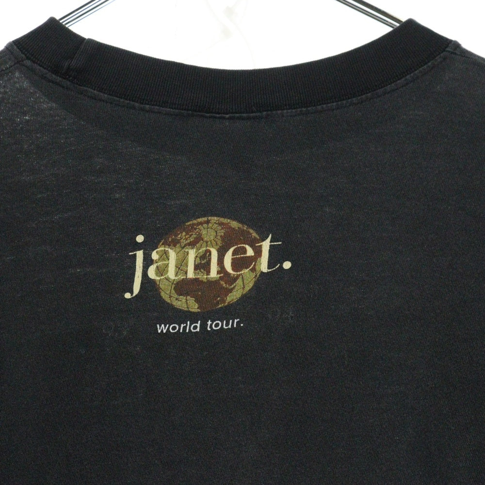 VINTAGE(ヴィンテージ) 90s JANET JACKSON 1993 World Tour Tee 両面プリント 半袖Tシャツ カットソー ジャネットジャクソン ブラック
