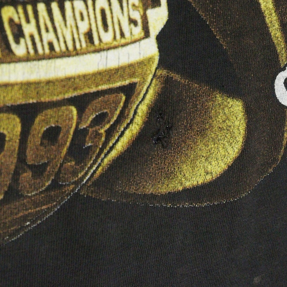 VINTAGE(ヴィンテージ) 90s CHICAGO BULLS 1996 NBA WORLD CHAMPIONS シカゴブルズ 両面プリント 半袖Tシャツ カットソー ブラック