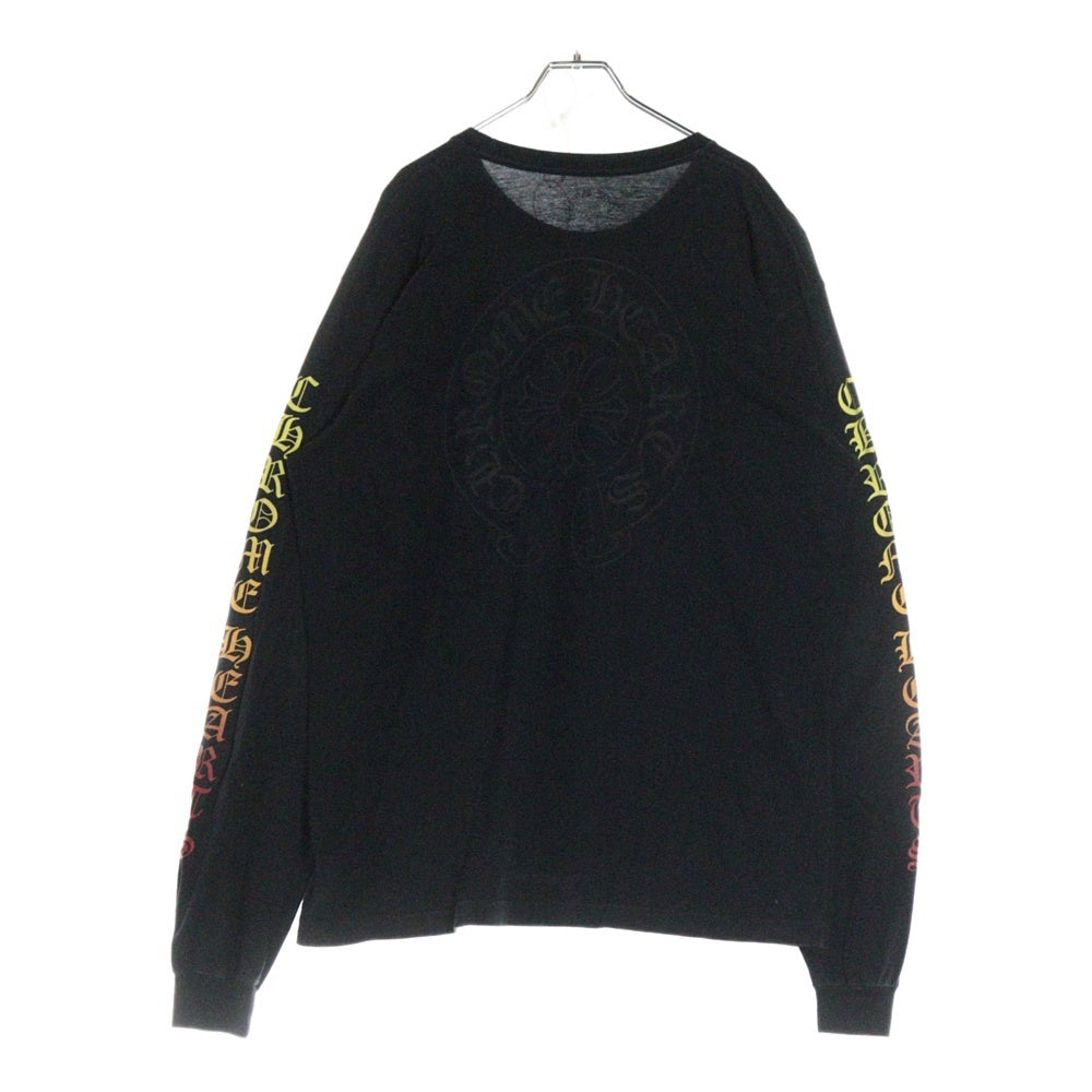 CHROME HEARTS(クロムハーツ) CH L S TEE 袖グラデーションロゴ バックホースシュー 長袖Tシャツ 長袖カットソー ブラック