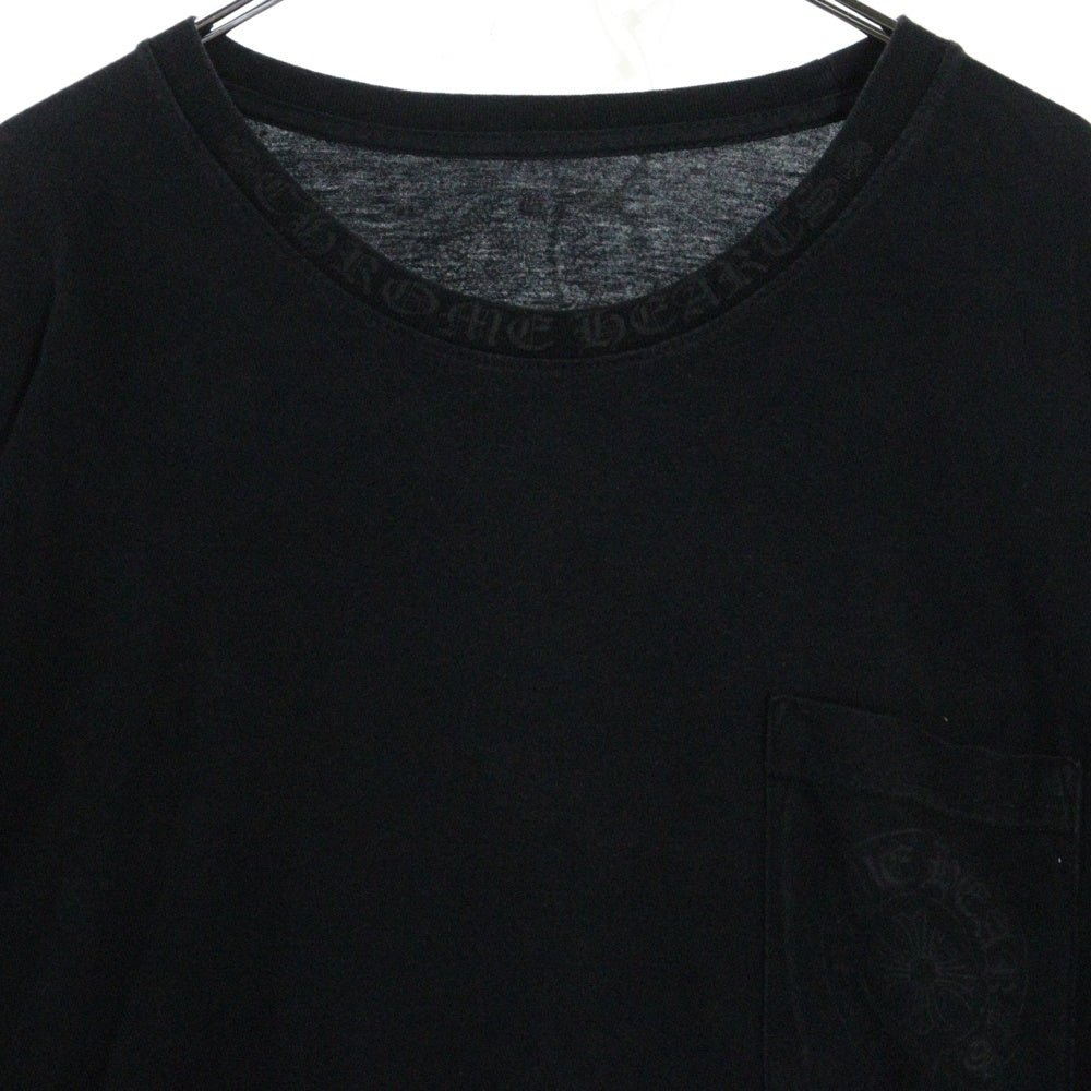 CHROME HEARTS(クロムハーツ) CH L S TEE 袖グラデーションロゴ バックホースシュー 長袖Tシャツ 長袖カットソー ブラック