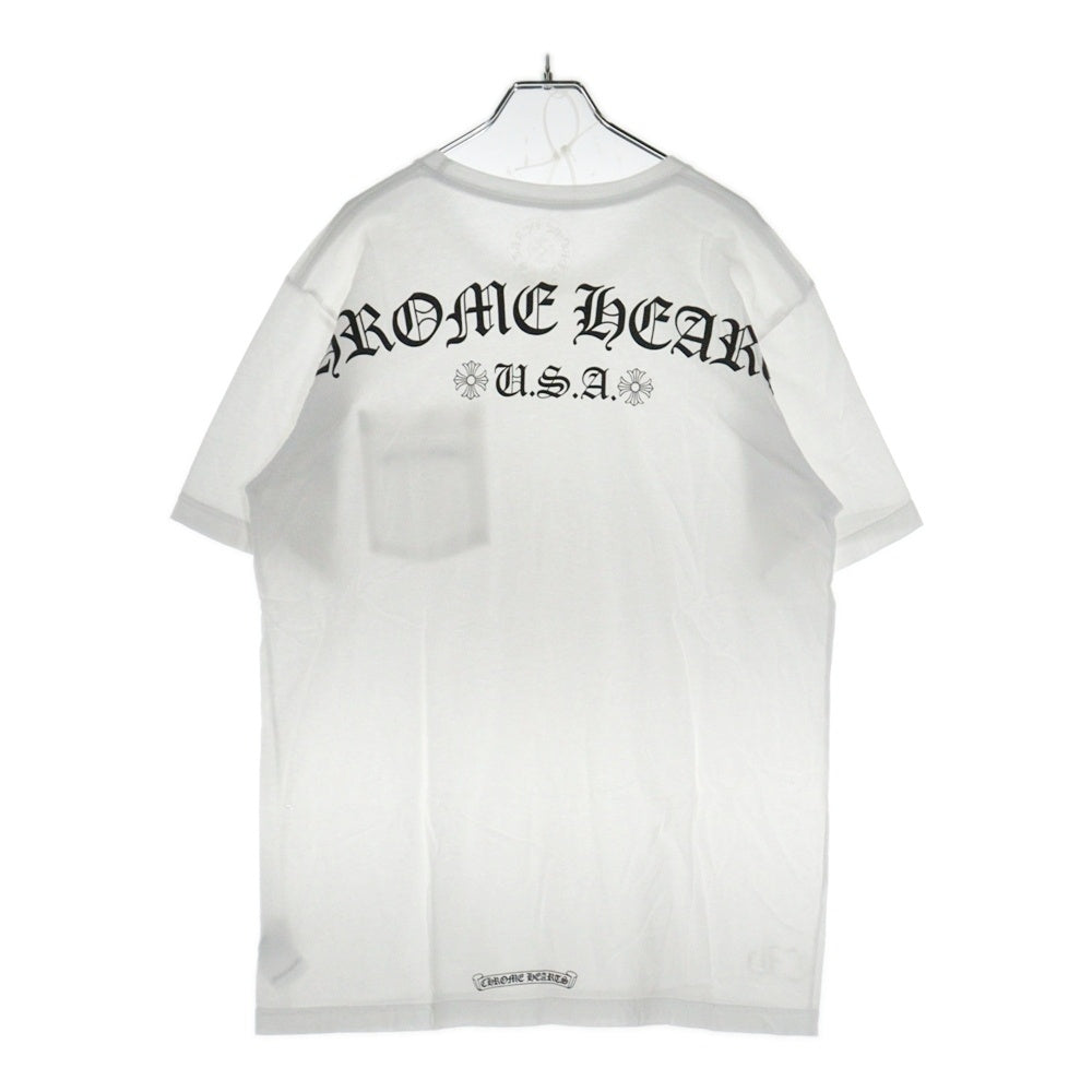CHROME HEARTS(クロムハーツ) USA Logo S/S TEE スクロールロゴプリントクルーネック半袖Tシャツ ホワイト